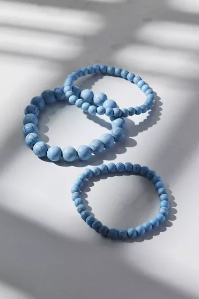 Genuine Stone Beaded Bracelet Set