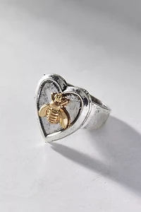 Bee Heart Locket Ring