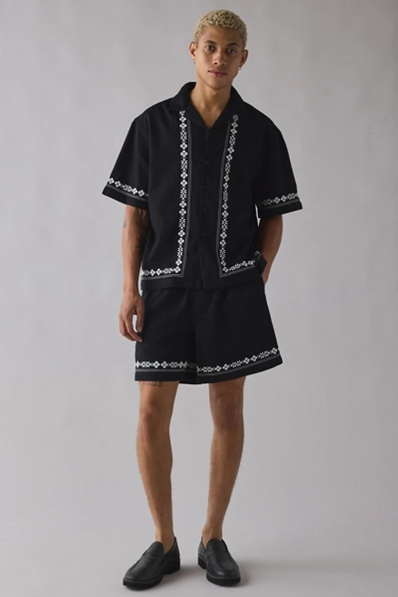 UO Embroidered Border Short