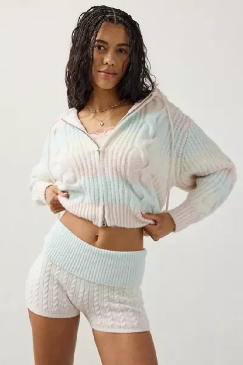 Out From Under Cabin Fever Cable Knit Foldover Micro Short