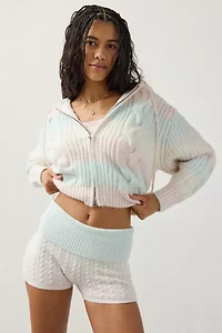 Out From Under Cabin Fever Cable Knit Foldover Micro Short