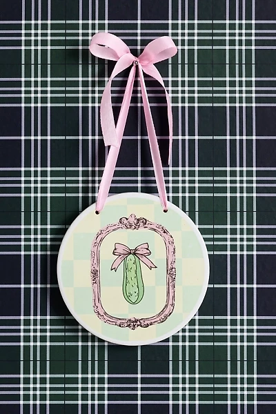 Pickle Princess Ceramic Hanging Wall Tile