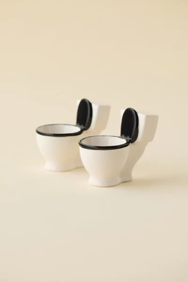 Toilet Ceramic Shot Glass Set