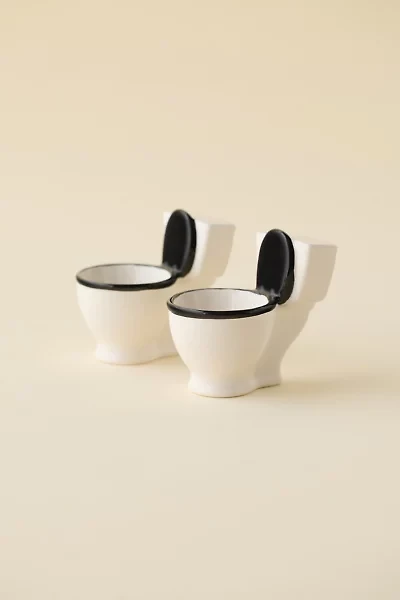 Toilet Ceramic Shot Glass Set