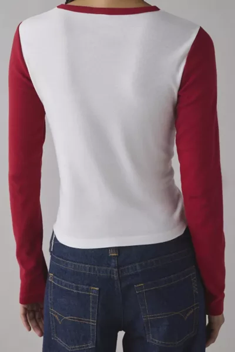 Unemployed Girlfriend Graphic Raglan Long Sleeve Baby Tee
