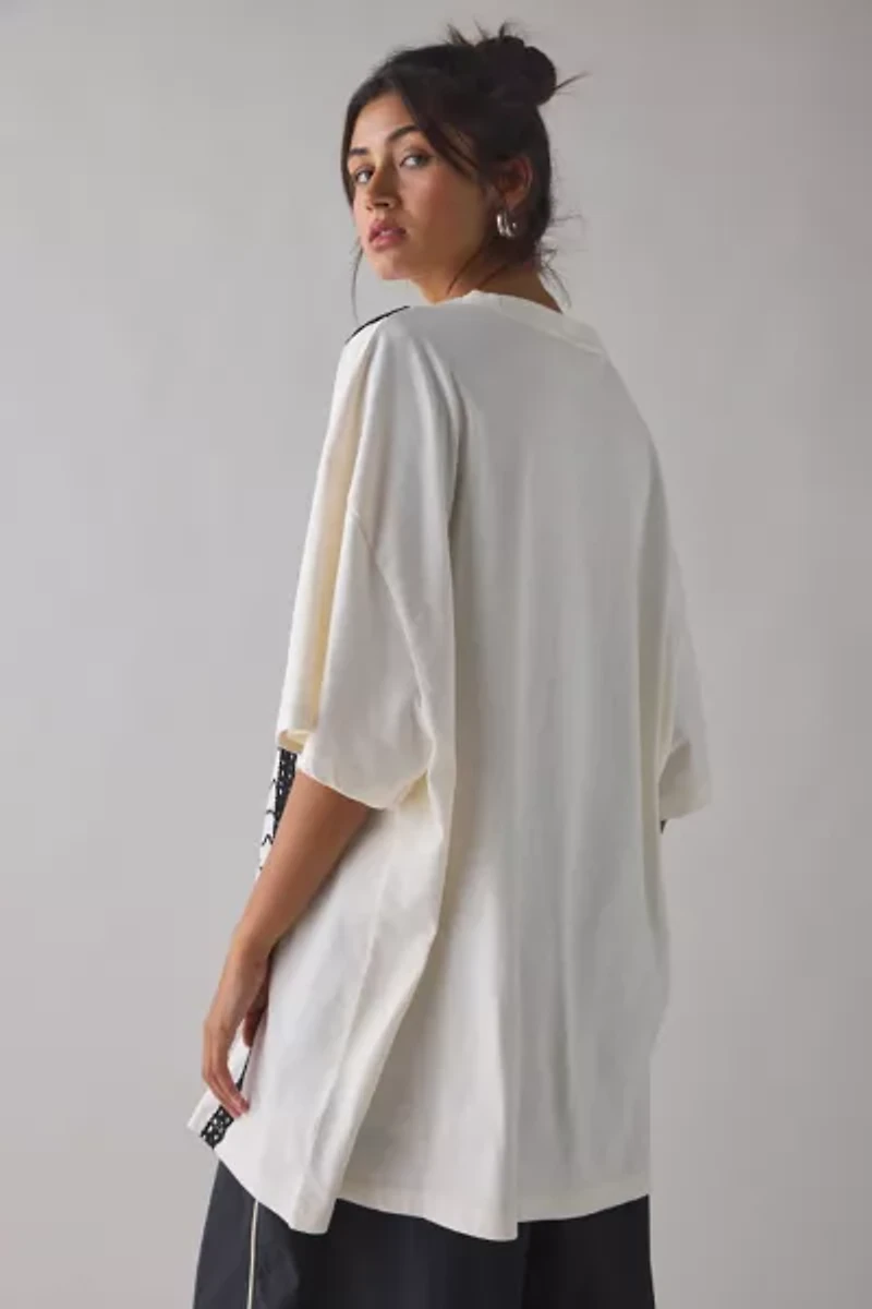 Arizona Champs Graphic Lace Trim Oversized T-Shirt Dress