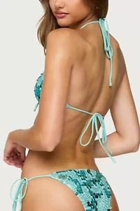 Edikted Mirabella Sequin Bikini Top