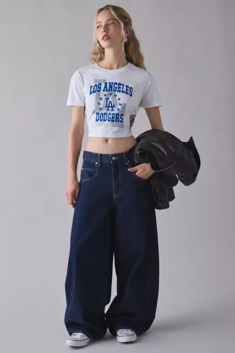 Mitchell & Ness LA Dodgers Graphic Boxy Cropped Tee