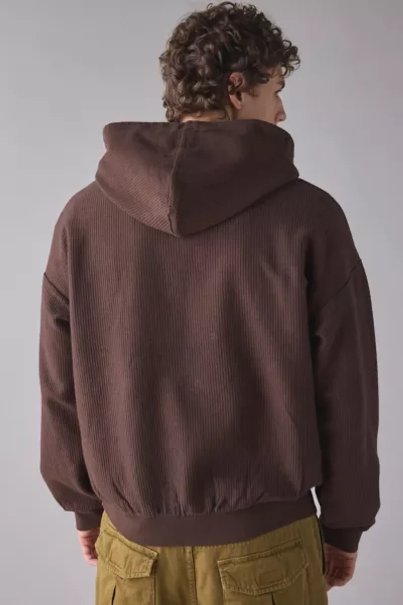 Standard Cloth Cocoon Ribbed Hoodie Sweatshirt