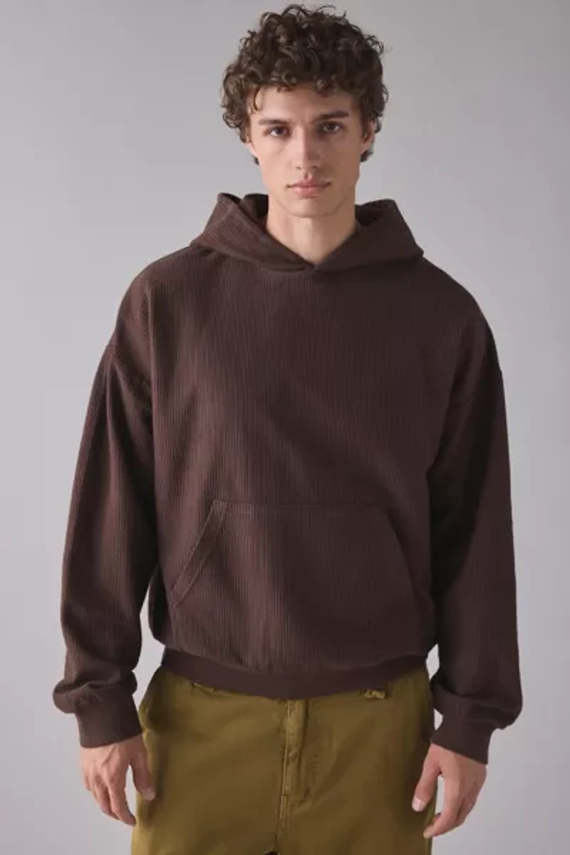 Standard Cloth Cocoon Ribbed Hoodie Sweatshirt