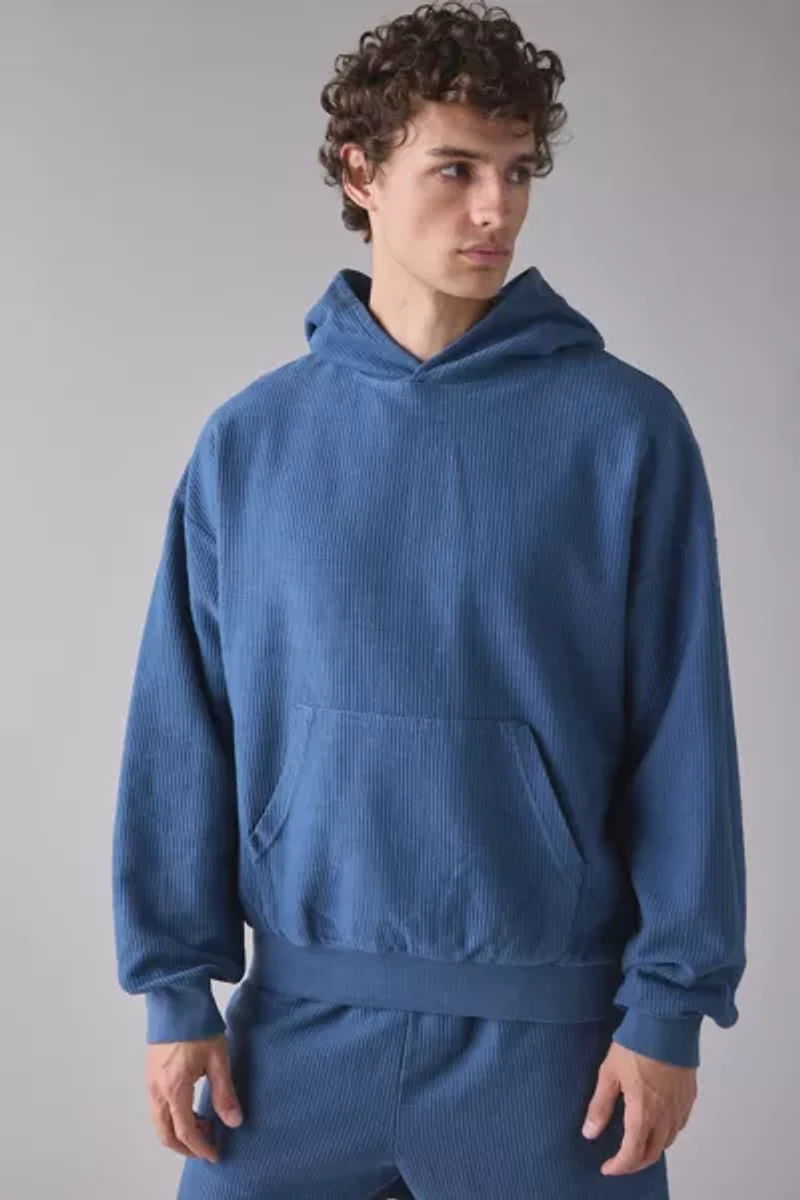 Standard Cloth Cocoon Ribbed Hoodie Sweatshirt