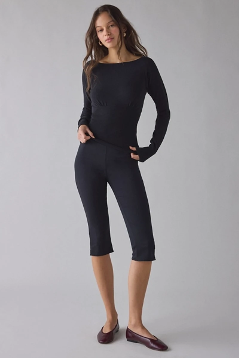 UO Sandy Boatneck Dolman Sleeve Cropped Sweater