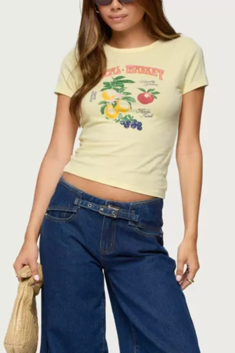 Edikted Local Market Graphic T-Shirt