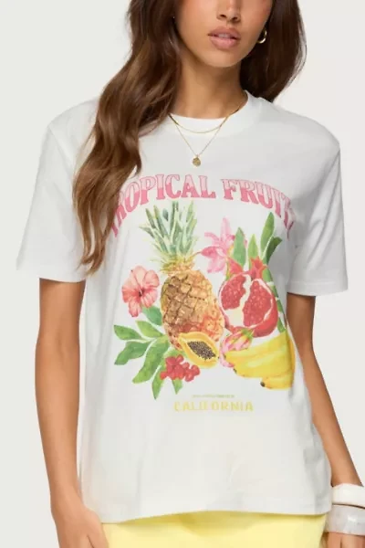 Edikted Tropical Fruits Graphic T Shirt