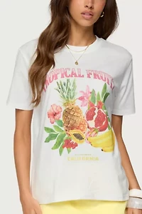 Edikted Tropical Fruits Graphic T Shirt