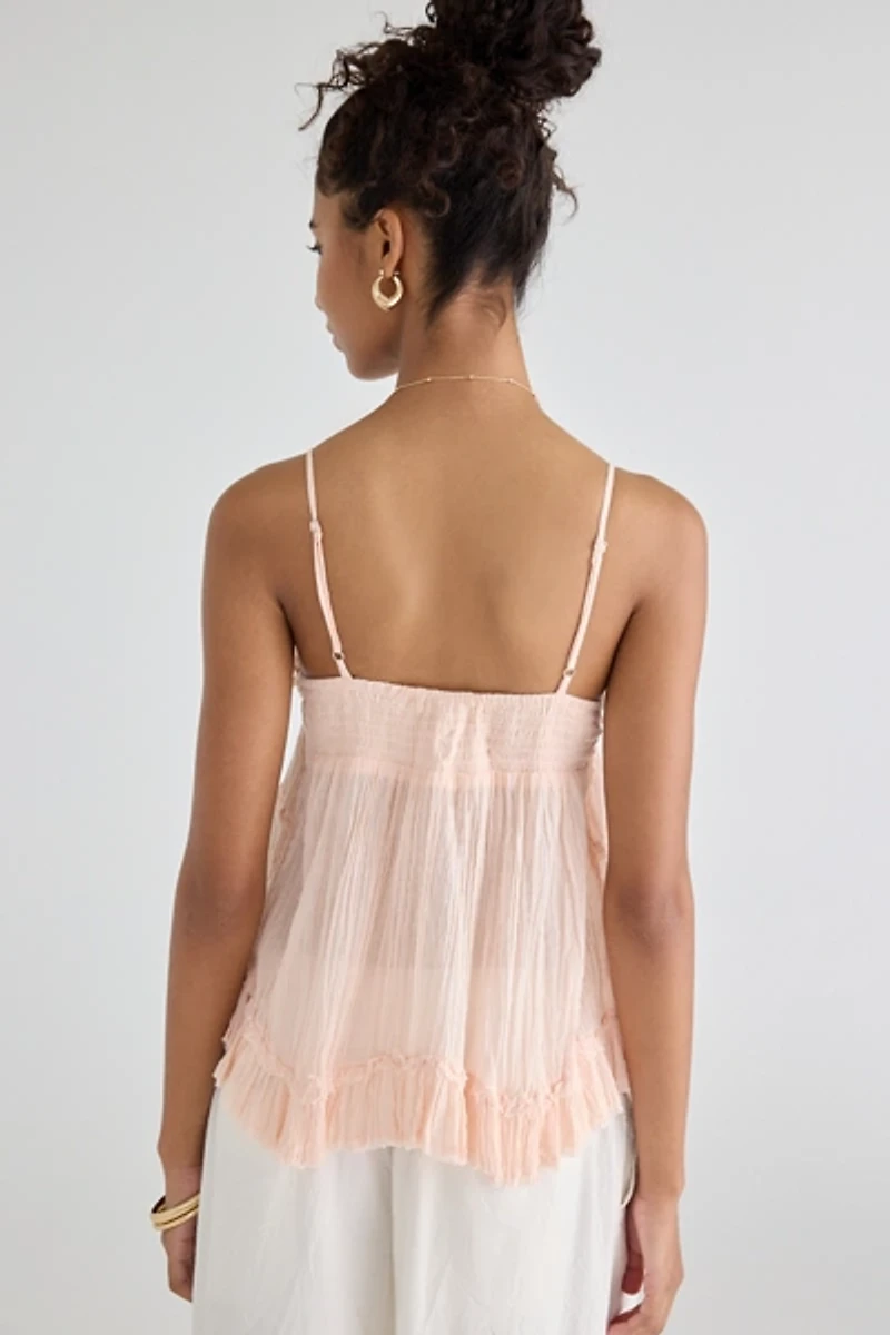 Kimchi Blue Marnie Embroidered Tunic Babydoll Cami