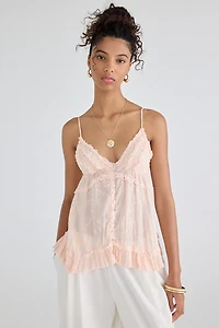 Kimchi Blue Marnie Embroidered Tunic Babydoll Cami