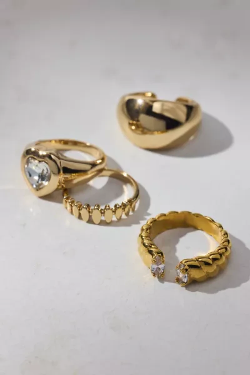 Kit Heart Rhinestone Ring Set