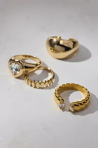 Kit Heart Rhinestone Ring Set