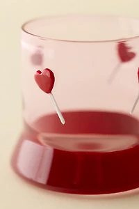 Heart Lolly Old-Fashioned Rocks Glass