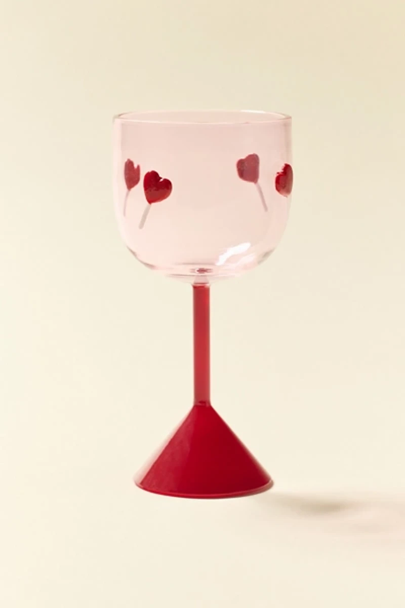 Heart Lollipop Wine Glass