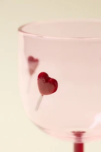 Heart Lollipop Wine Glass