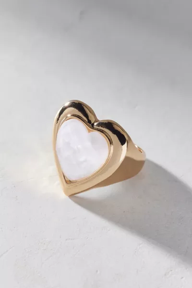 Statement Gem Heart Ring