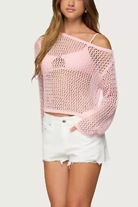Edikted Fern Mid Rise Denim Shorts