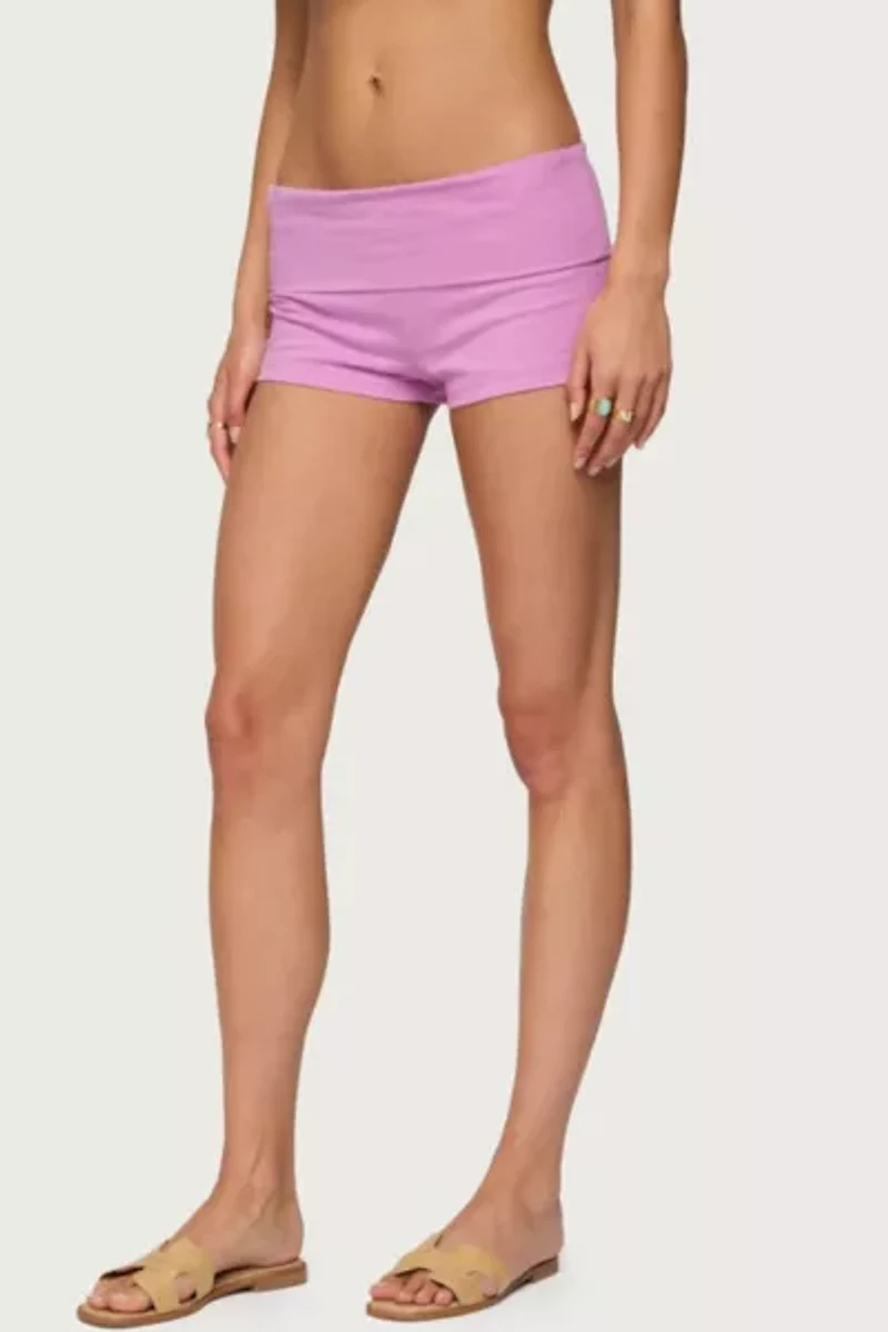 Edikted Fleur Fold Over Shorts