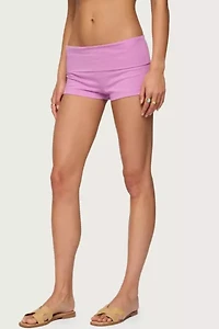 Edikted Fleur Fold Over Shorts