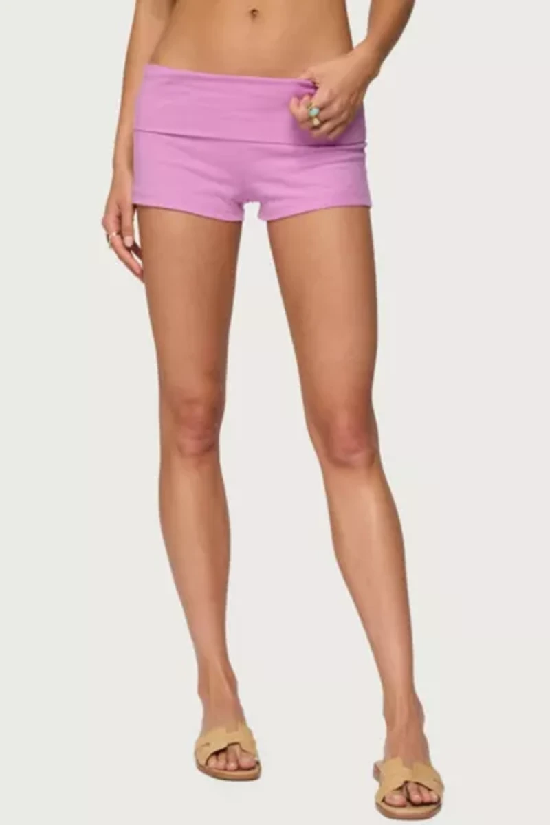 Edikted Fleur Fold Over Shorts