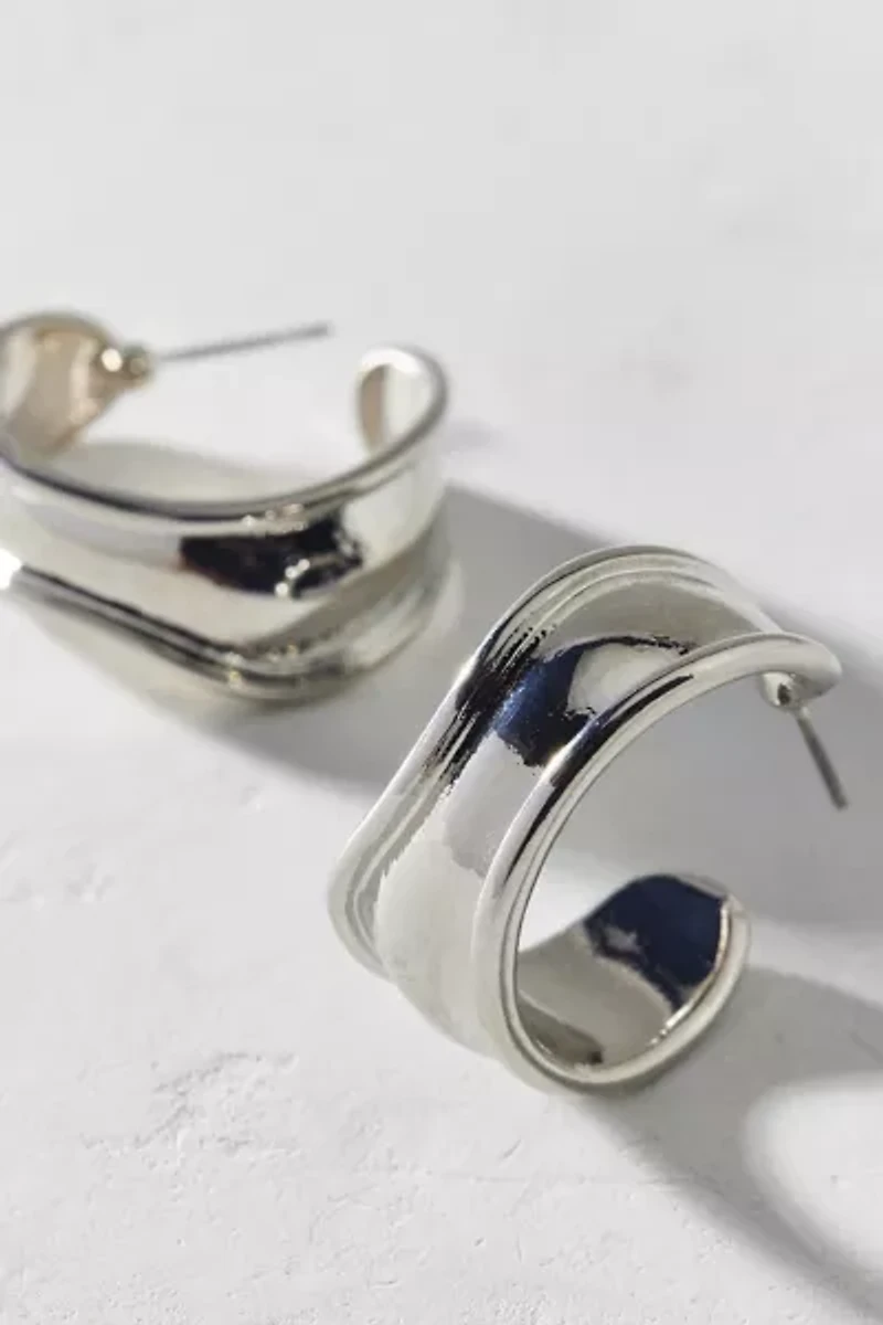 Organic Flat Hoop Earring