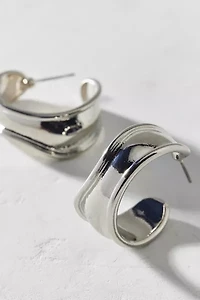 Organic Flat Hoop Earring
