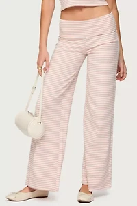 Edikted Lilah Striped Fold Over Pants