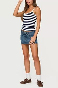 Edikted Bailee Striped Ribbed Tank Top