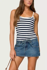 Edikted Bailee Striped Ribbed Tank Top