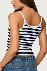 Edikted Bailee Striped Ribbed Tank Top
