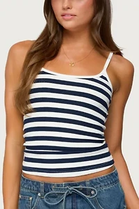 Edikted Bailee Striped Ribbed Tank Top