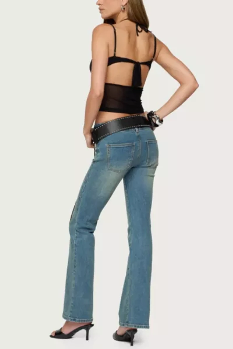 Edikted Strappy Sheer Mesh Cupped Top