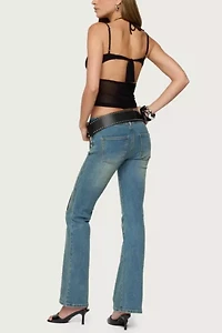 Edikted Strappy Sheer Mesh Cupped Top