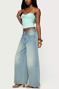 Edikted Zoee Twisted Textured Halter Top