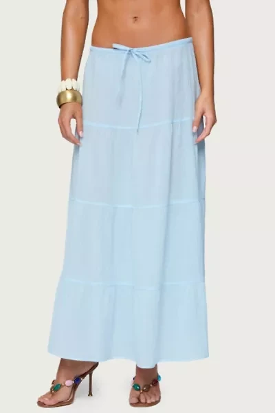 Edikted Kaila Cotton Tiered Maxi Skirt