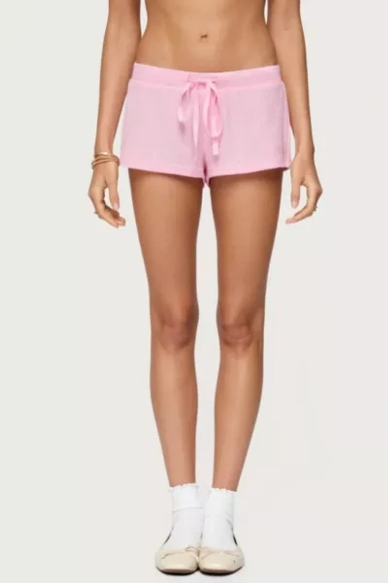Edikted Teddy Waffle Shorts