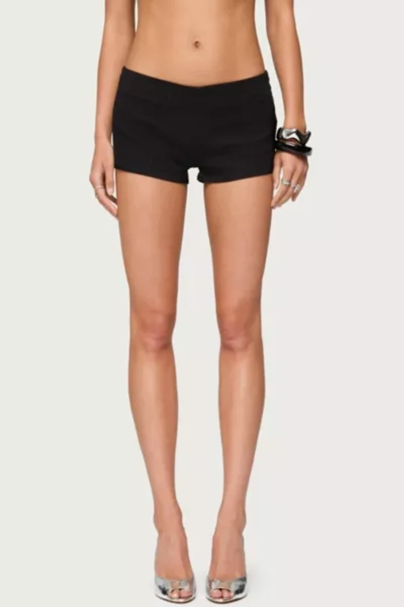 Edikted Dinah Denim Micro Shorts