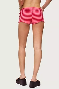 Edikted Hali Striped Knit Shorts
