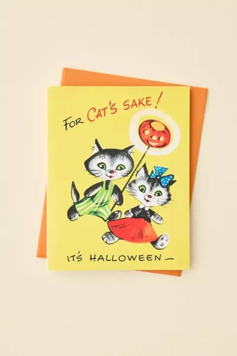 Laughing Elephant For Cat’s Sake Halloween Greeting Card