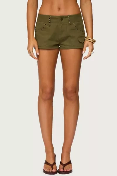 Edikted Hazen Grommet Low Rise Shorts