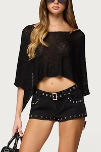 Edikted Laline Oversized Knit Crop Top