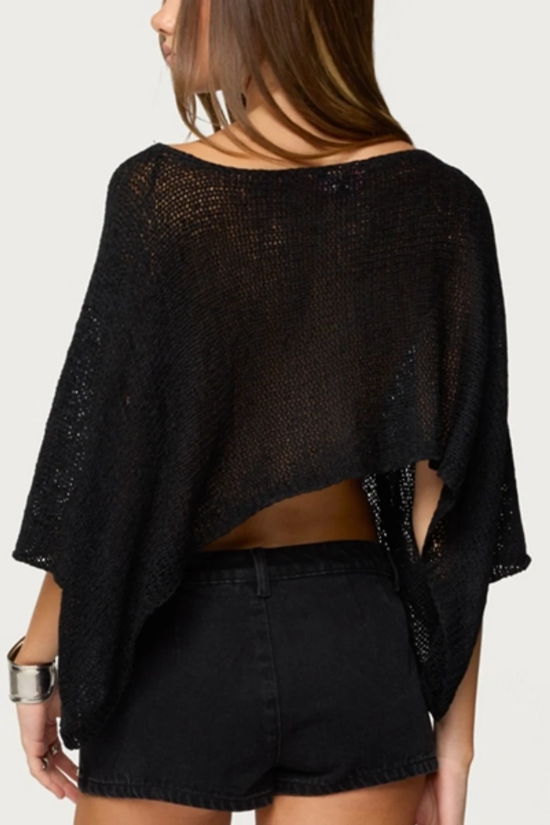 Edikted Laline Oversized Knit Crop Top