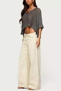 Edikted Laline Oversized Knit Crop Top